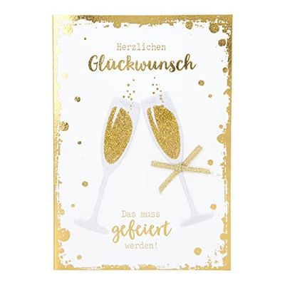 Depesche 3003.056 felicitatiekaart voor verjaardag, elegante wenskaart met bijpassende spreuk, verjaardagskaart zonder tekst aan de binnenkant, vouwkaart incl. envelop, 17,5 x 12,5 cm