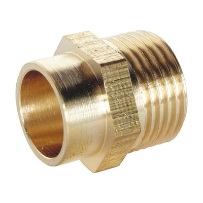 SOMATHERM FOR YOU, Raccord laiton droit à souder Mâle 12/17 pour tube cuivre Ø12 - Sachet de 2 pièces - Idéal pour plomberie, réseaux d'eau sanitaire et chauffage