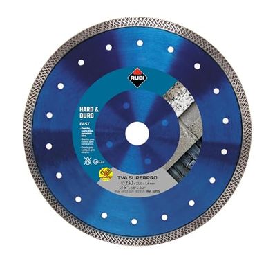 RUBI | Disco de diamante para Porcelânico TURBO VIPER (TVA), disco de moagem de 230 mm para corte de materiais com espessuras de >20 mm, apenas para corte reto