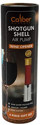 Caliber Gourmet vin lufttrycksöppnare, 4-i-1 vinlufttryckspump flasköppnare, folieskärare, vinluftare och häll, vakuumpropp, vintillbehör, verktygssats, vingåvor, set för vinälskare
