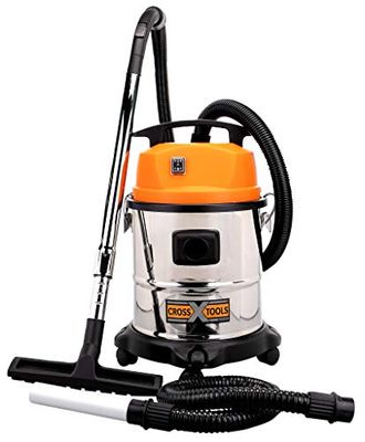 T.I.P. NTAS 1200 68519, Aspirateur à Cendres Sec Humide avec Fonction soufflage, Acier, Argent/Noir, sans Accessoires