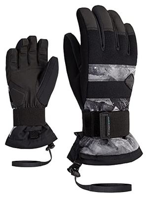 Ziener Kinder MANU Snowboard Handschoenen/Wintersport | Waterdicht, ademend; Protector, Grey Mountain print, L