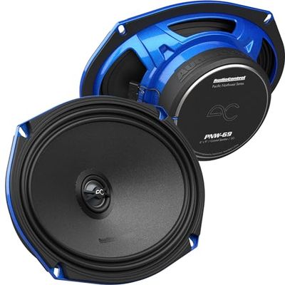 AudioControl PNW-69 - Altavoces de Audio para Coche con Borde Azul, 6 x 9 Pulgadas, Color Negro