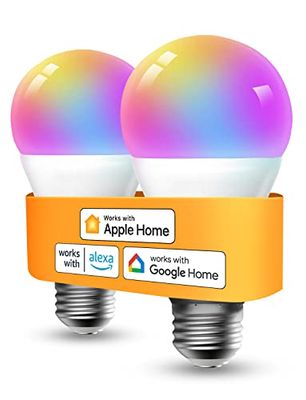 Refoss Ampoule WiFi Connectée,E27 LED Compatible avec Apple HomeKit,Alexa/Google Home,810LM,9W 2700K-6500K, RGBWW Dimmable (Équivalent 60W) avec Commande Vocale,Contrôle à Distance