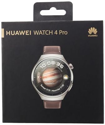 Huawei Watch 4 Pro mörkbrunt läderarmband, brunt läder, en storlek, klassisk