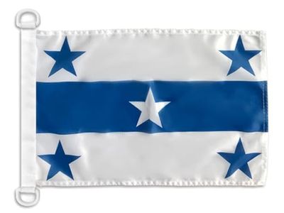 AZ FLAG Nautisk flagga Gambieröarna 45 x 30 cm - polynesisk båtflagga - fransk Polynesien - Frankrike 30 x 45 cm