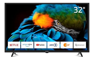 DYON Smart 32 XT 80 cm (32 inch) TV (HD Smart TV, HD Triple Tuner (DVB‐C/‐S2/‐T2), Prime Video, Netflix & HbbTV)