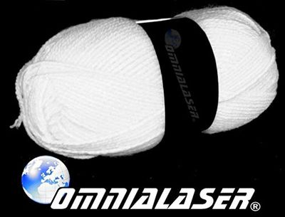 OmniaLaser OL-UVWOOLWHITE Lã reativa às luzes de Wood, UV, Glow Party oval de flúor, branco