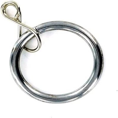 Bulk Hardware BH05397 Gordijn Drapery Stang Ring Losse Oog Nikkel Metaal Binnenafmeting 25 mm, Wit, Set Van 24 Stuk 35 mm Nikkel