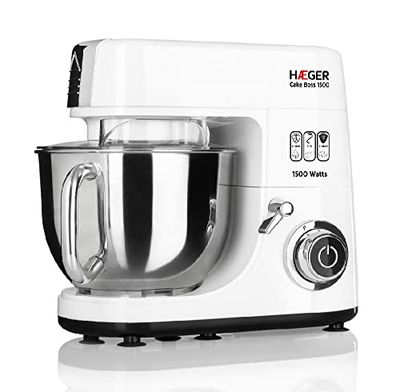 Batidora amasadora profesional HAEGER CAKE BOSS con 1500W de potencia, capacidad de 6L