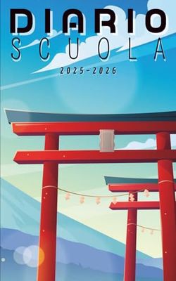 Diario scuola 2025 2026 giappone: Pianificatore giornaliero per ragazze e ragazzi | Materiale scolastico medie elementari superiori università - Copertina Japan