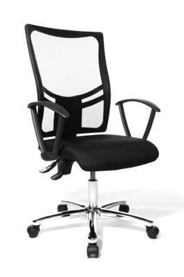 Topstar NX29R G20 krzesło biurowe Net Point 10 z podłokietnikami czarne