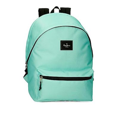 Pepe Jeans Aris Laptop Backpack Double Compartment Green 31 x 44 x 15 cm Polyester 20.46L, Green, One Size, Laptop Backpack Double Compartment