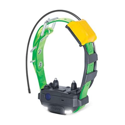 Dogtra Pathfinder 2 Mini Collier Supplémentaire de Repérage GPS et de Dressage Rechargeable Vert, Lumière LED, Étanche IPX9K, 100 Niveaux de Stimulation, Vibration et bip sonore, Portée 5 km