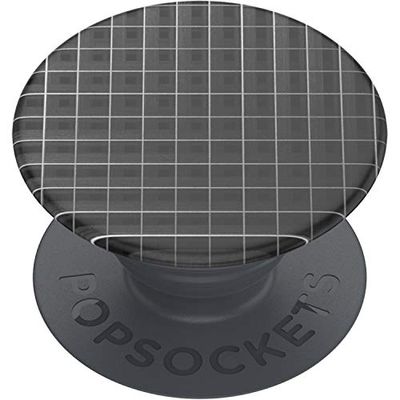 PopSockets: PopGrip Basic - Soporte y Agarre para Teléfonos Móviles y Tablets [Top No Intercambiable] - Grid Work