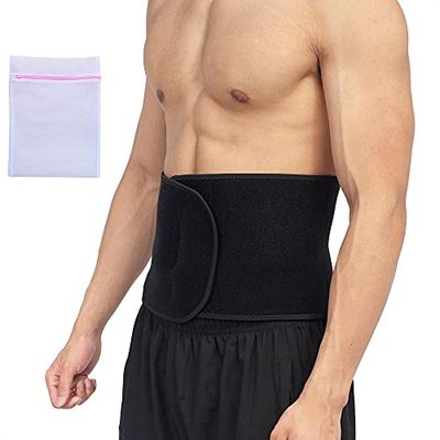 360 RELIEF - Neopreen buiksteun taille trimmer riem voor toning, afslanken, postpartum | Geschikt voor vetverbrander, gewichtsverlies, oefening | Medium, zwart met mesh waszak