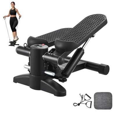 VEVOR Trapbeschermer voor hometraining, fitness, met weerstandsbanden, cardiovasculaire uitrusting voor training van het hele lichaam, klimklimmer met lcd-monitor, 405 x 290 x (180-293) mm