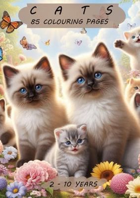 Cats : Colouring Album Book 80 pages