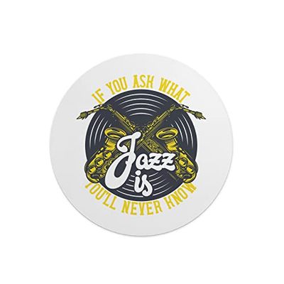Questo Casa, Round Digital Printed Mouse Pad, Non-Slip Base, for Office and Home, Diameter:22cm