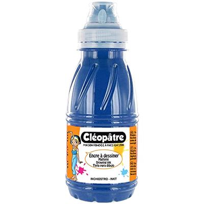 Cléopâtre Encre à dessiner, Tinta para Dibujar, Azul Ultramar, 250 ml