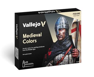 Vallejo Coffret de 16 pots de peinture acrylique Couleurs assorties