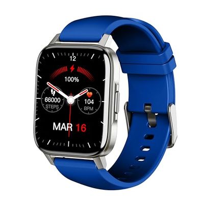 SMARTY2.0 - Smartwatch SW078F - slaapmonitor, calorieverbruik, stappenteller, 10 sportmodi, display 1,69 inch - armband van siliconen - afmetingen 44,5 x 38 x 8,6 mm, kleur: blauw