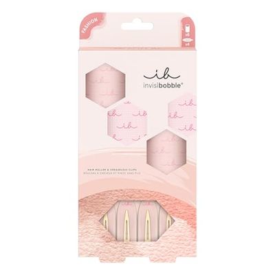 invisibobble SET VOLUMIZE ME – Set di bigodini da 10 pezzi con HAIRLOVETECH – per ricci voluminosi e duraturi – 6 bigodini – 4 fermagli per capelli – Perfetto per sollevamento radici e ricci elastici