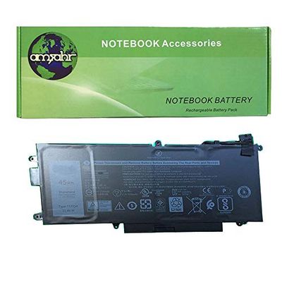 amsahr 11,4 V 45 W 3940 mAh ersättningsbatteri med stereohörlurar för Dell 71TG4/JLBOTIQUE28