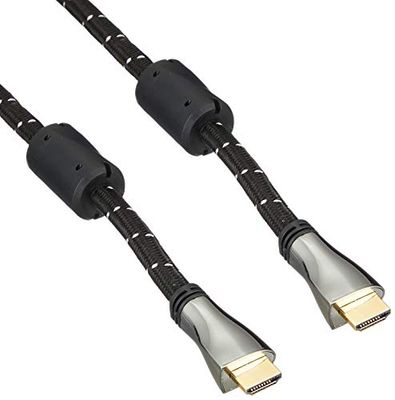 Avinity HDMI-kabel med hög hastighet, 2 m – HDMI-kablar (2 m, HDMI, HDMI, hane/hane, guld, svart)