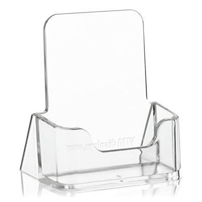 VITAdisplays - Soporte para tarjetas de visita (10 unidades, formato vertical), transparente