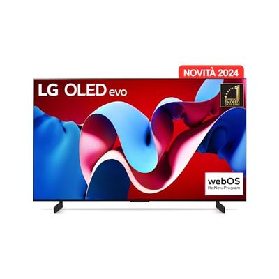 LG OLED evo 42'', Serie C4 2024, OLED42C44LA, Smart TV 4K, Processore α9 Gen7, OLED Dynamic Tone Mapping Pro, 20W, Dolby Vision, 4 HDMI 2.1 4K@144Hz, GSync, VRR, Alexa, ThinQ AI, webOS 24, Umber Brown