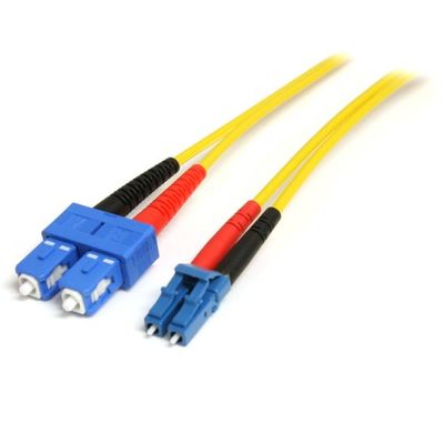 StarTech.com 7m Fiber Optic Cable - Single-Mode Duplex 9/125 - LSZH - LC/SC - OS1 - LC to SC Fiber Patch Cable (SMFIBLCSC7)