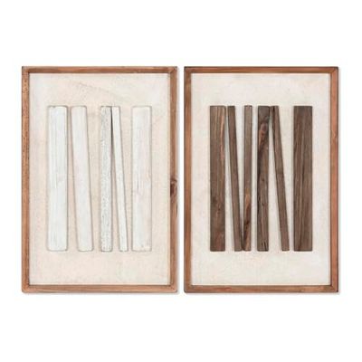 Home ESPRIT Modern beeld, 42,5 x 4 x 62,5 cm, 2 stuks