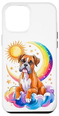 Rainbow Clouds Boxer Dog Boxers Case for iPhone 12 Pro Max
