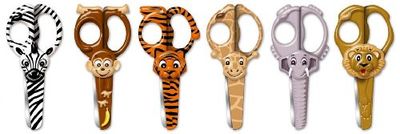 Westcott Wild Ones! - Conjunto de tesouras para crianças, 12,7 cm, 6 unidades, design de animais