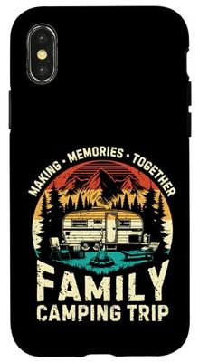 Family Camping Trip 2025 Camper Family Matching Crew Vintage Case for iPhone X/XS