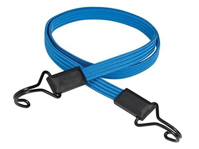 Master Lock Flat Bungee with Hooks [120 cm Bungee Cord] [Double Reverse Hook] 3227EURDAT - Ideal for Transporting, Packing and Securing Loads