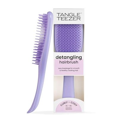 Tangle Teezer Ultimate Detangler Naturellement Bouclés, Brosse à Cheveux pour Cheveux Bouclés et Frisés de type 3C-4C, Picots à 2 Niveaux, Définit les Boucles et Réduit les Frisottis, Violet Passion