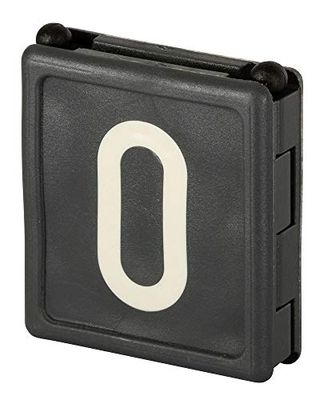 Kerbl 209420 - Collare numero Duo, 1 ciano, n. 0, 54 mm di lunghezza, 59 mm di larghezza, nero, 6 pezzi