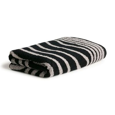 Möve Illusions Imprint Serviette de Toilette 100% Coton Cashmere/Noir 50 x 100 cm
