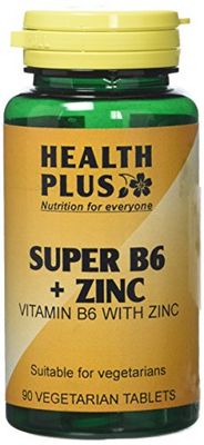 Health Plus Super B6 + Zinc Vitamin B Supplement - 90 Tablets