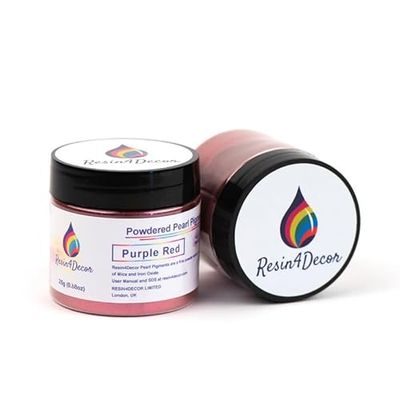 RESIN4DECOR Purple Red pigmento de mica nacarados en polvo metálico para proyectos de resina epoxi, joyería, proyectos de artesanía, mesa de epoxi, tablero, bandeja, lienzo, pintura, 25g