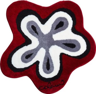 Grund Colani 1 Tappetino Morbido da Bagno, Poliacrilico Supersoft, Multicolore (Rosso), 100 cm