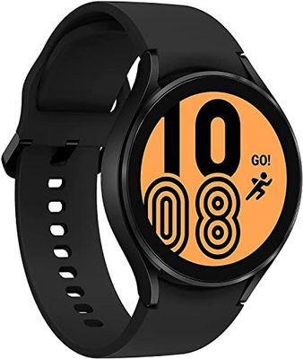 Samsung Galaxy Watch4, ronde LTE Smartwatch, Wear OS, draai-bar lunette, fit-ness-horloge, fitnesstracker, 44 mm, zwart, zwart, 44 mm, LTE