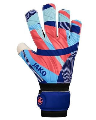 JAKO Unisex keeperhandschoenen River Basic RC, Navy/SkyBlue/Coral, 8
