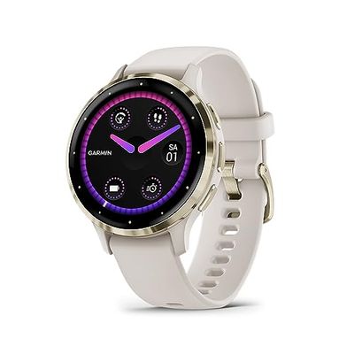 Garmin Venu 3s, Smartwatch, Sporthorloge, AMOLED-Scherm, 10 dagen batterij, Spraakassistent, Muziek, Garmin Pay, Slaapcoaching, Ivory (Gereviseerd)