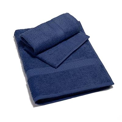 Caleffi - Serviette de Bain 2 Pièces en 100% Coton Eponge – 1 Serviette Toilette 50x100 cm + 1 Serviette Visage 40x60 cm, Douce et Ultra Absorbante - Serviettes Eponge - Lot Serviette