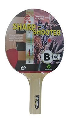 Kounga Giant Dragon Sharp Shooter-1 Star Table Tennis Racket, Red/Black, One Size