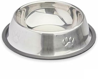 Mascow Silverfärgad hundmatare Grå Gummimetall 35 x 0,03 x 25 cm (24 enheter)