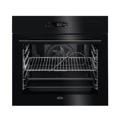AEG BSE782380B Horno Multifunción, 20 Funciones + 3 de Vapor, 225 programas automáticos, Cocción en 3 Niveles, Sonda Térmica, TFT Táctil, Ventilador XXL, Negro, A++